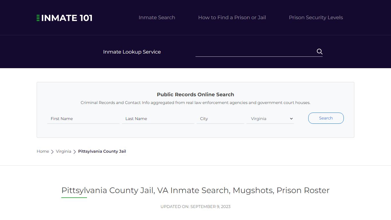 Pittsylvania County Jail, VA Inmate Search, Mugshots, Prison Roster