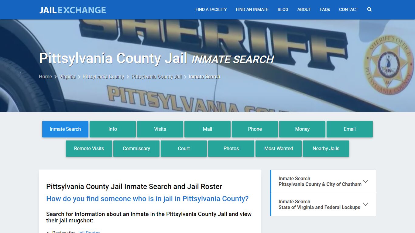Pittsylvania County Jail Inmate Search - Jail Exchange